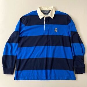 Chaps Polo RL Rugby Shirt (Men’s Large) Blue, Navy, Long sleeve, Ralph Lauren